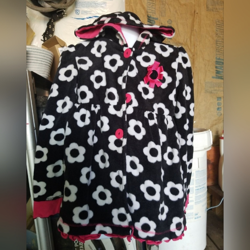 Girls floral fleece jacket size 6